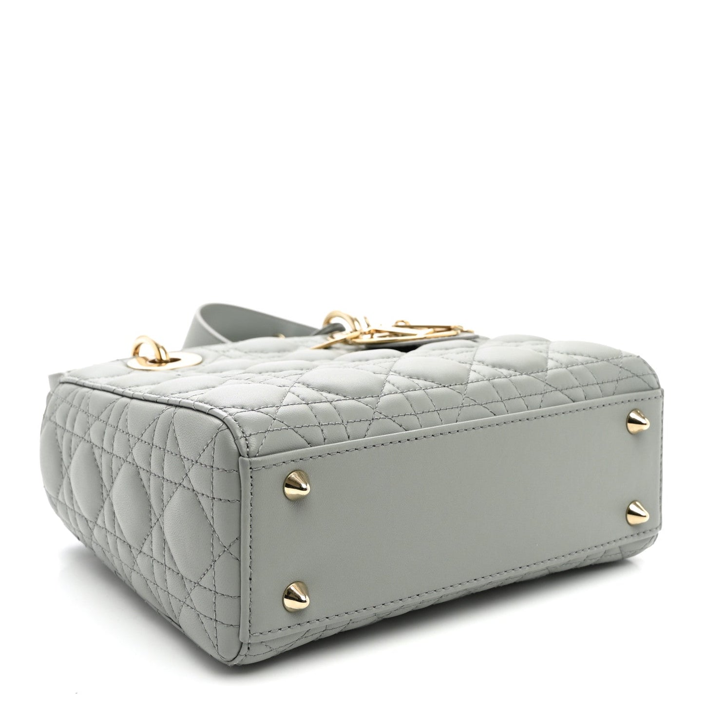 Lambskin Cannage Small My ABCDior Lady Dior Grey