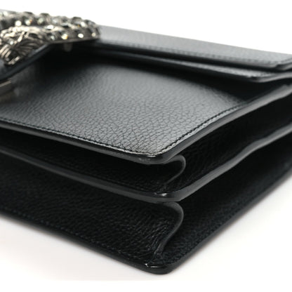 Pebbled Calfskin Small Dionysus Shoulder Bag Black