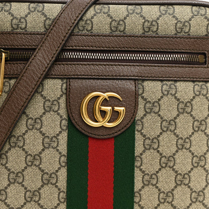 GG Supreme Monogram Web Small Ophidia Messenger Bag Brown