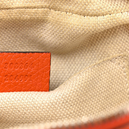 Pebbled Calfskin Small Soho Disco Bag Sun Orange