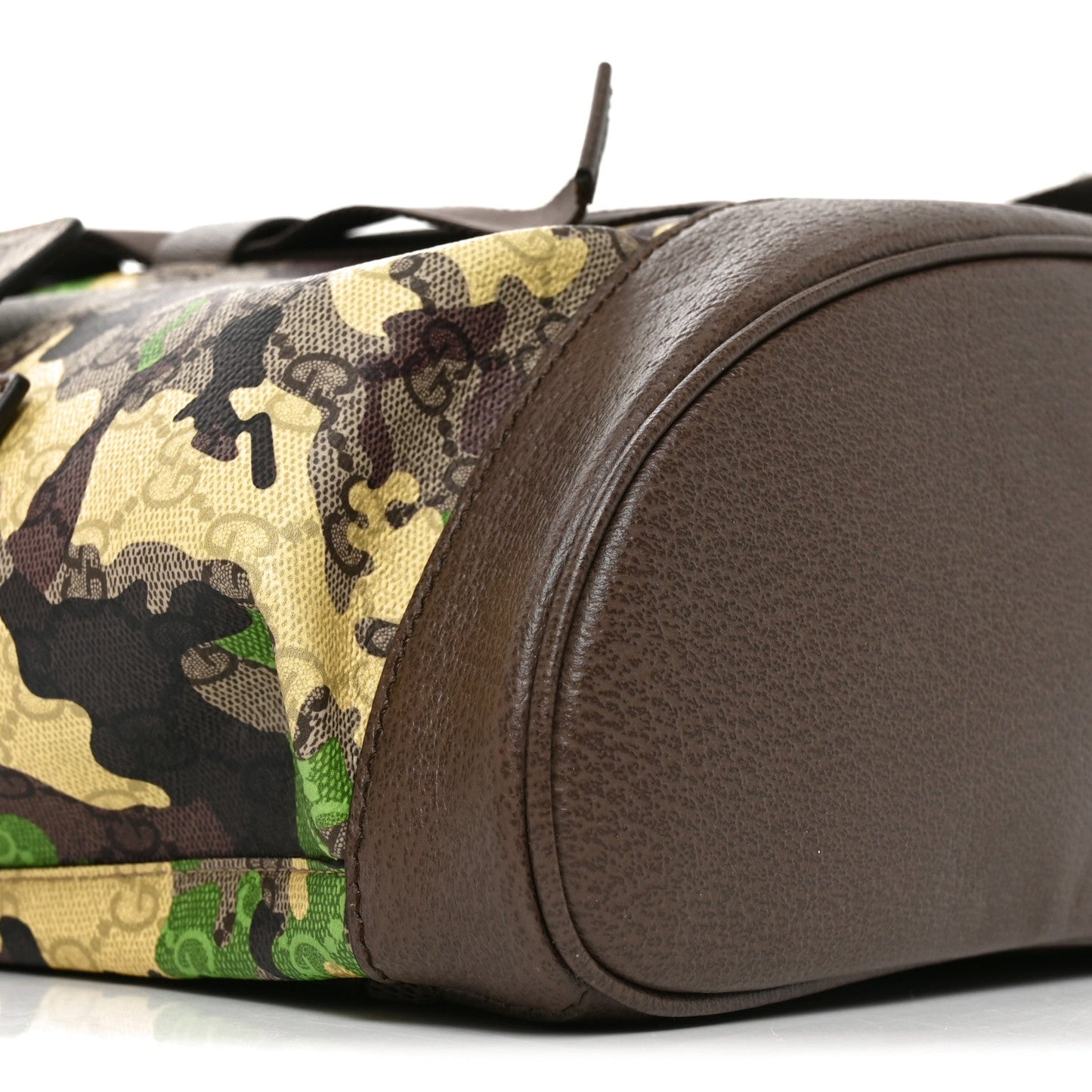 GG Supreme Monogram Camouflage Large Backpack Green Multicolor