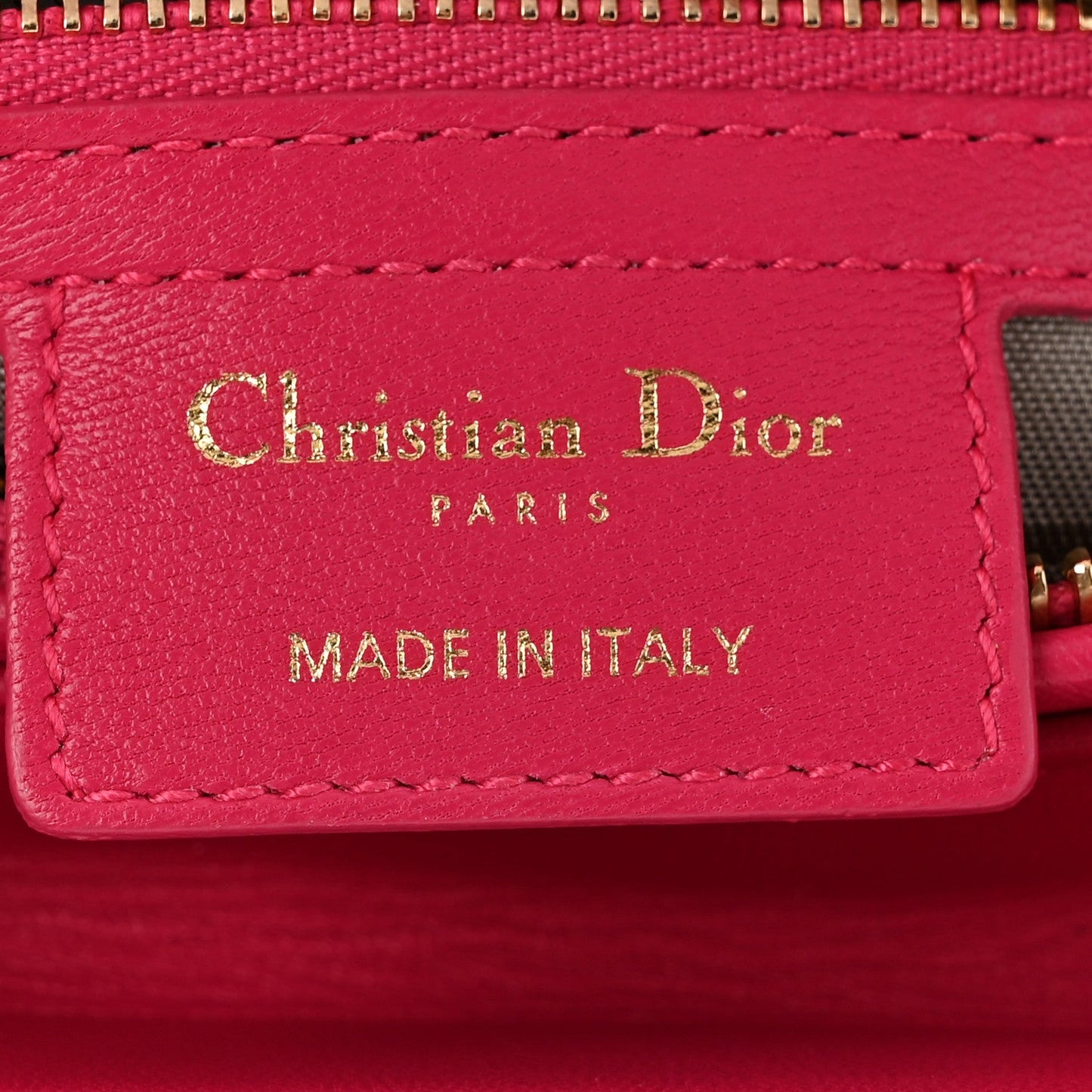 Lambskin Cannage Medium Lady Dior Fuchsia