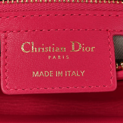 Lambskin Cannage Medium Lady Dior Fuchsia