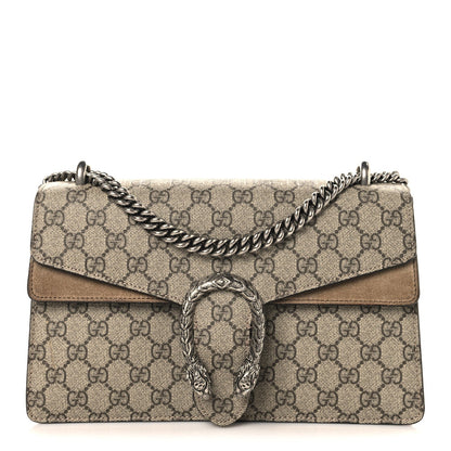 GG Supreme Monogram Small Dionysus Shoulder Bag Taupe