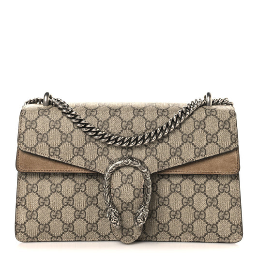GG Supreme Monogram Small Dionysus Shoulder Bag Taupe