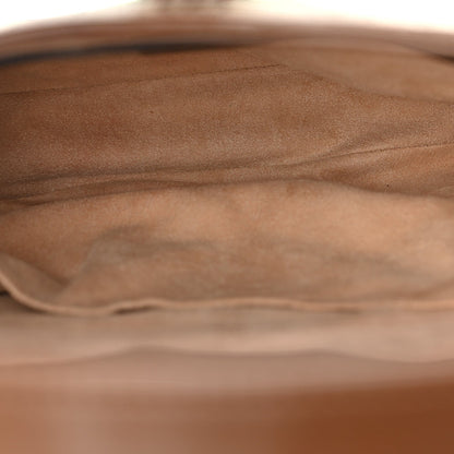 GG Supreme Monogram Azalea Calfskin Web Small Jackie 1961 Hobo Beige Ebony Brown Sugar