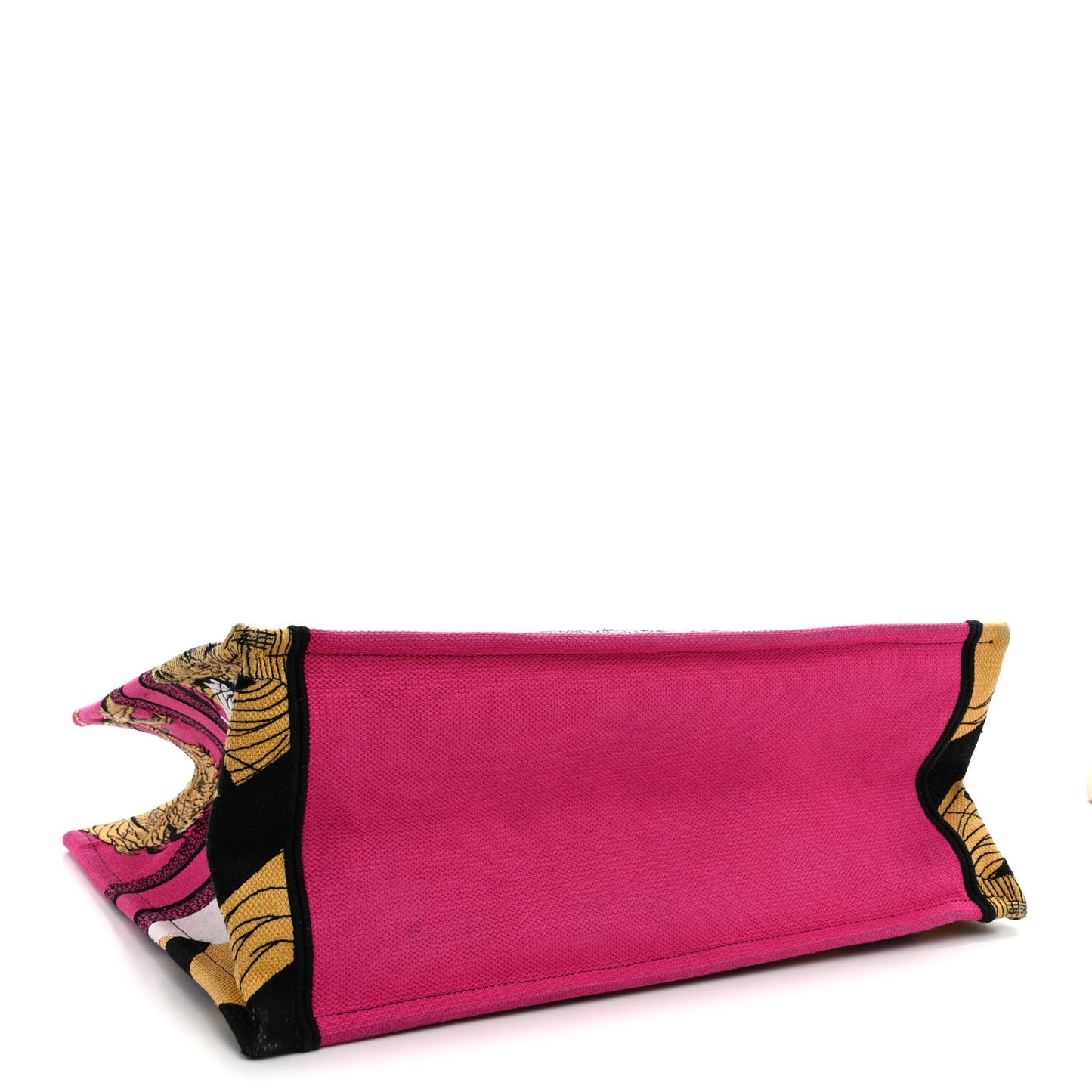 Canvas Embroidered Large Jungle Pop Book Tote Fuchsia Multicolor