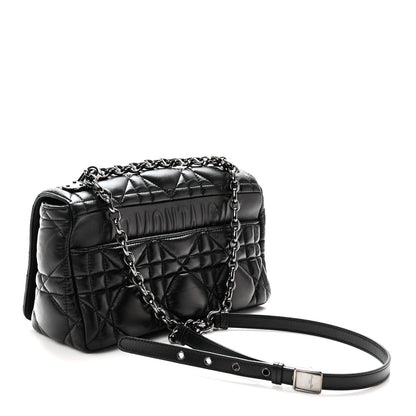 Calfskin Macrocannage Large Caro Bag Black