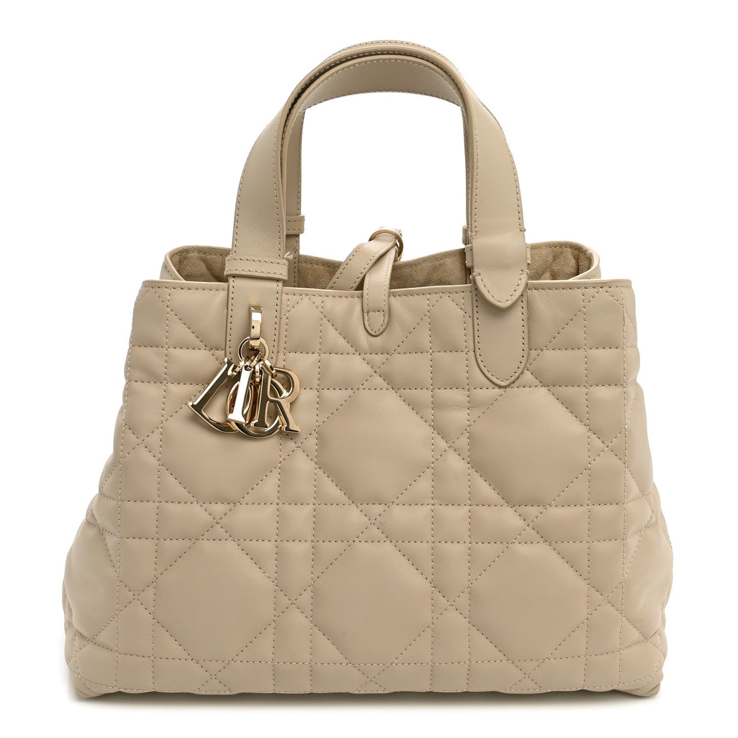 Calfskin Macrocannage Medium Toujours Powder Beige