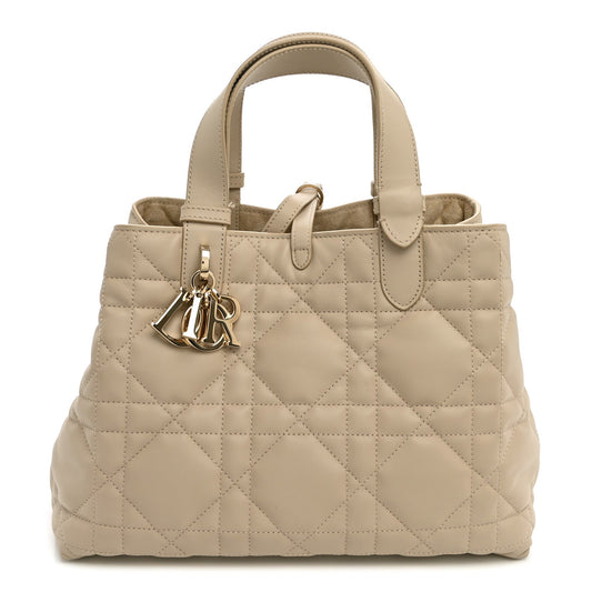 Calfskin Macrocannage Medium Toujours Powder Beige