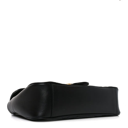 Calfskin Matelasse Small GG Marmont Shoulder Bag Black