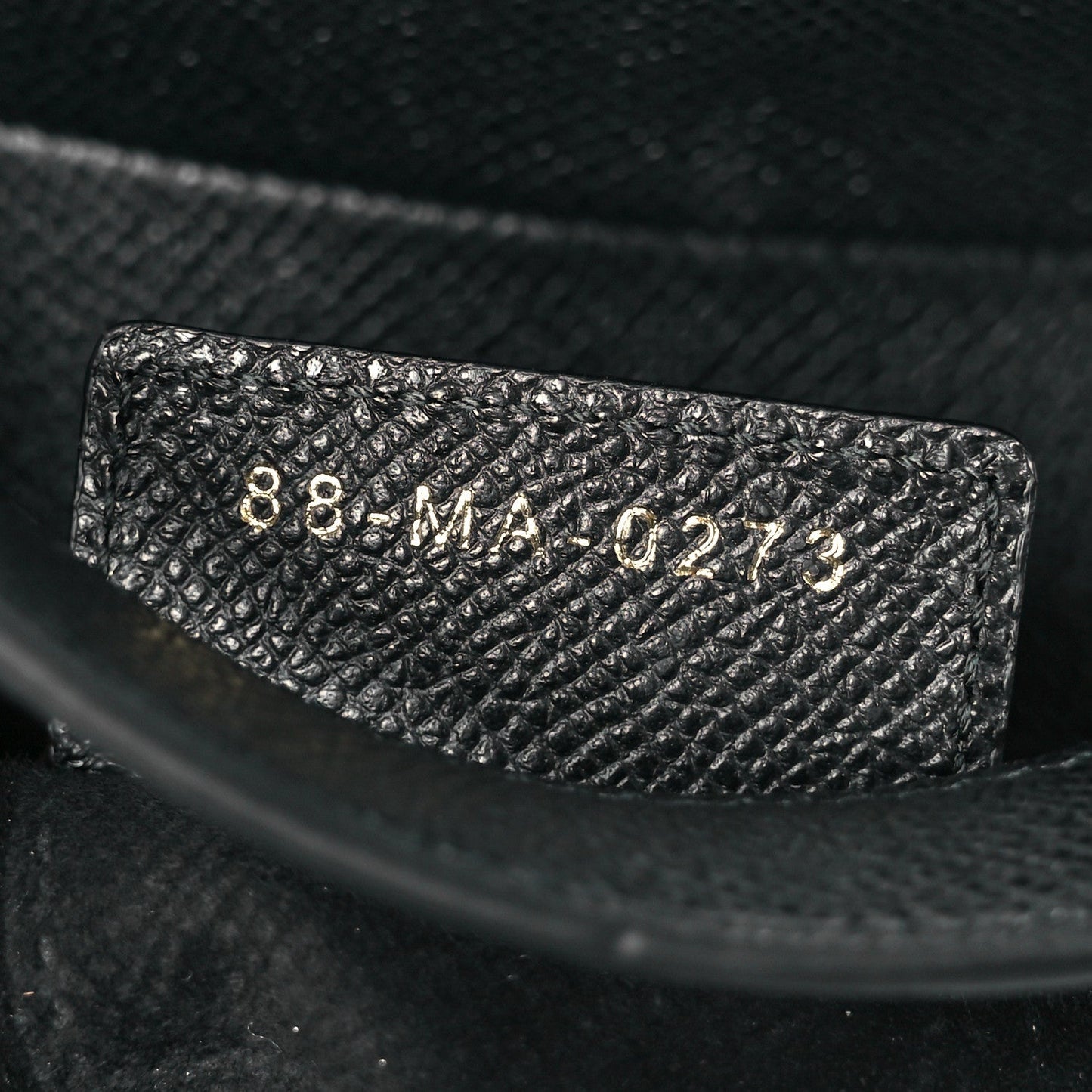 Grained Calfskin Saddle Bag With Strap Black