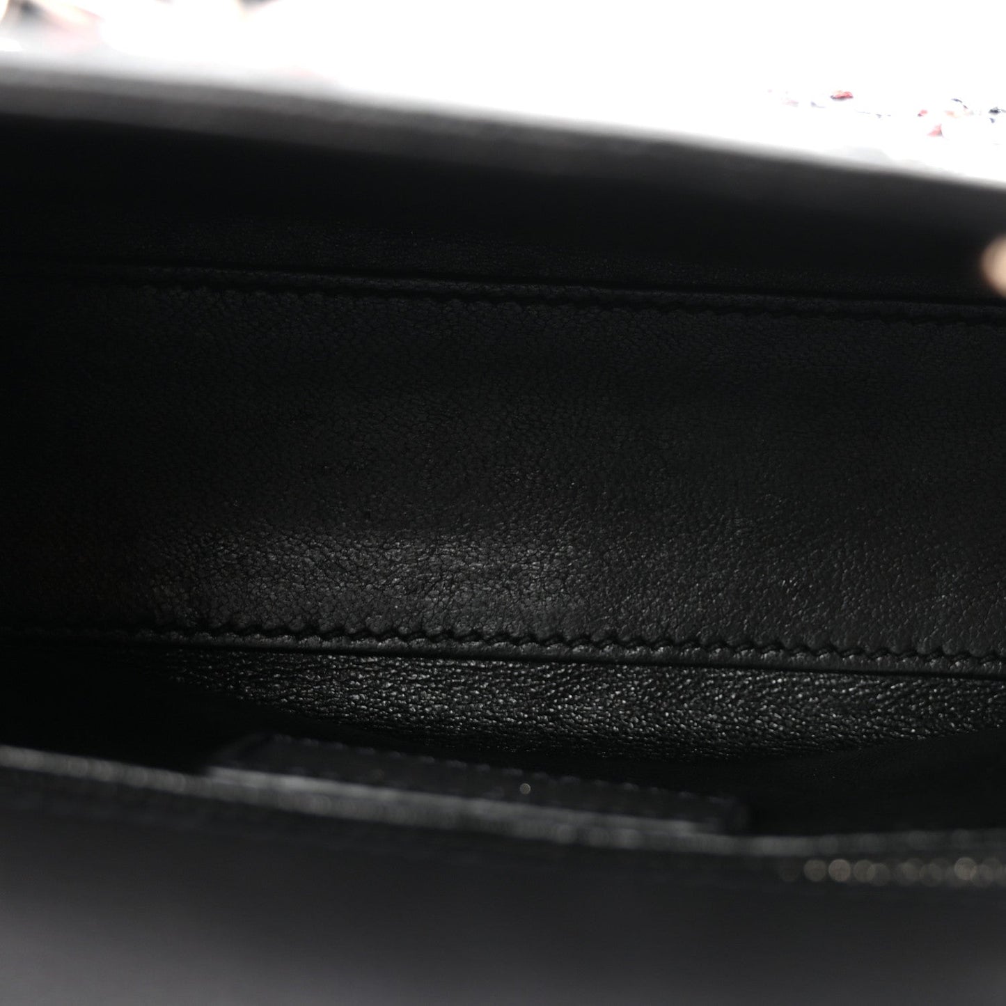 Goatskin Sequin Embroidered Mini Lady Dior Black