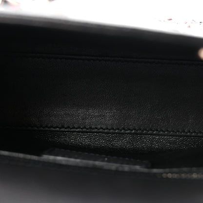 Goatskin Sequin Embroidered Mini Lady Dior Black