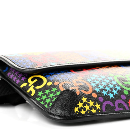 GG Supreme Monogram Psychedelic Slim Belt Bag Black