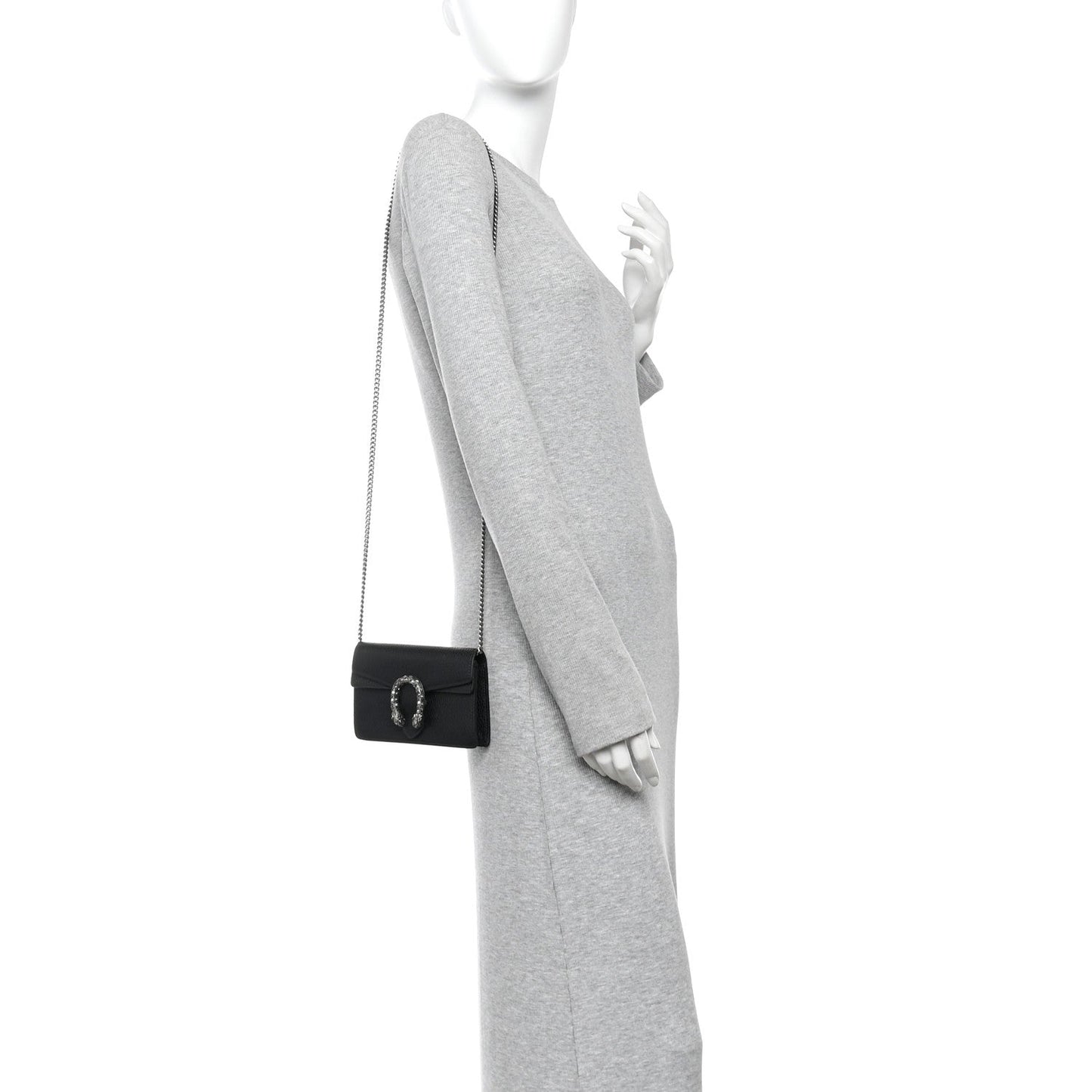 Calfskin Super Mini Dionysus Shoulder Bag Black