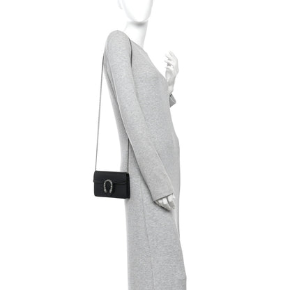 Calfskin Super Mini Dionysus Shoulder Bag Black