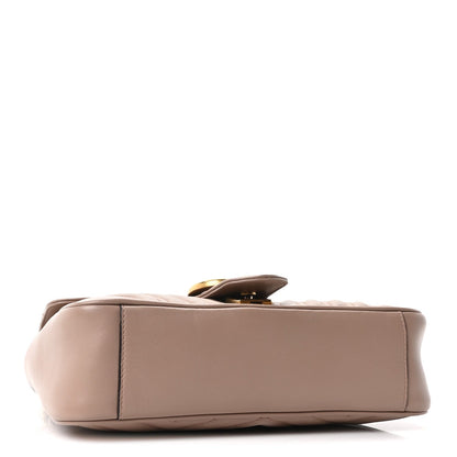 Calfskin Matelasse Small GG Marmont Shoulder Bag Porcelain Rose