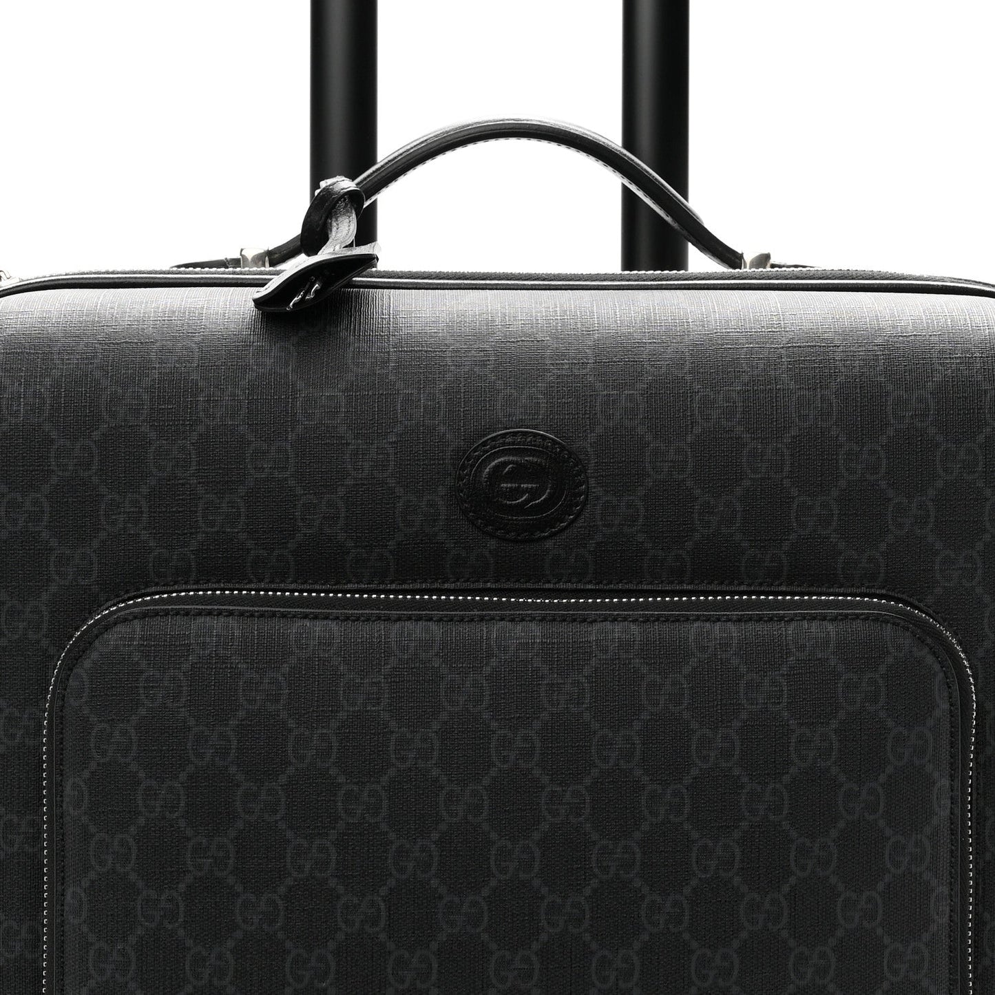 GG Supreme Monogram Calfskin Carry On Trolley Black