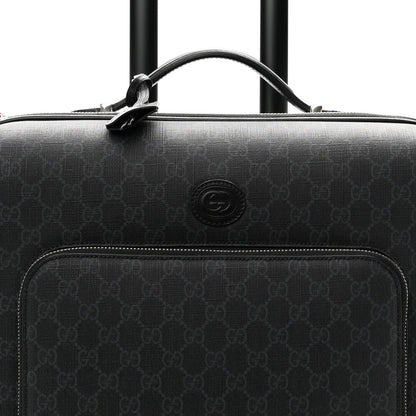 GG Supreme Monogram Calfskin Carry On Trolley Black