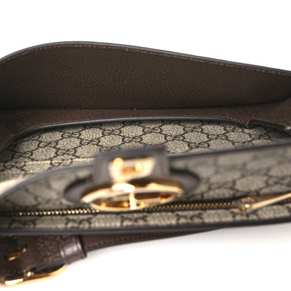 GG Supreme Monogram Textured Dollar Calfskin Blondie Belt Bag Beige Ebony New Acero
