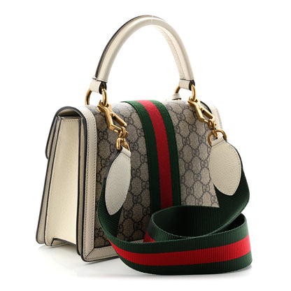 GG Supreme Monogram Small Queen Margaret Top Handle Bag White