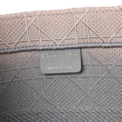 Canvas Embroidered Cannage Medium Book Tote Stone