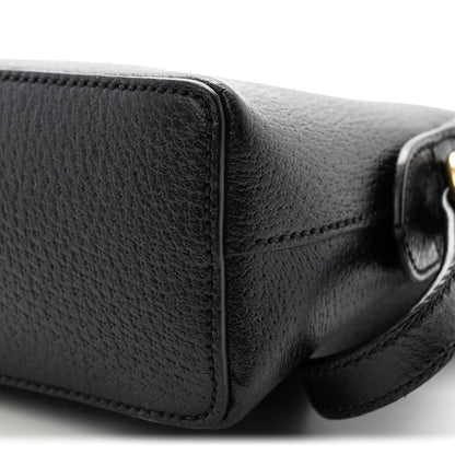 Calfskin GG Web Small Ophidia Dome Shoulder Bag Black
