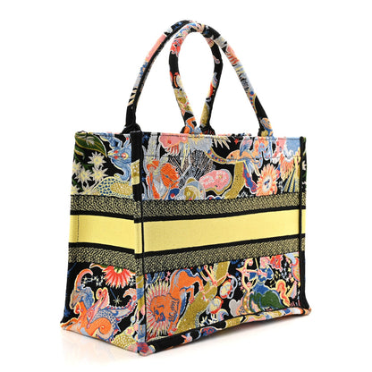 Canvas Zodiac Fantastico Embroidered Medium Book Tote Black Multicolor