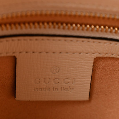 GG Supreme Monogram Small Horsebit 1955 Shoulder Bag Beige Mystic White