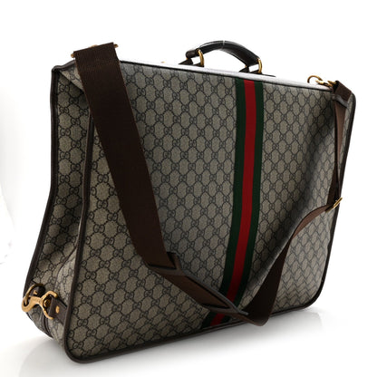 GG Supreme Monogram Web Savoy Garment Bag Beige Ebony New Acero