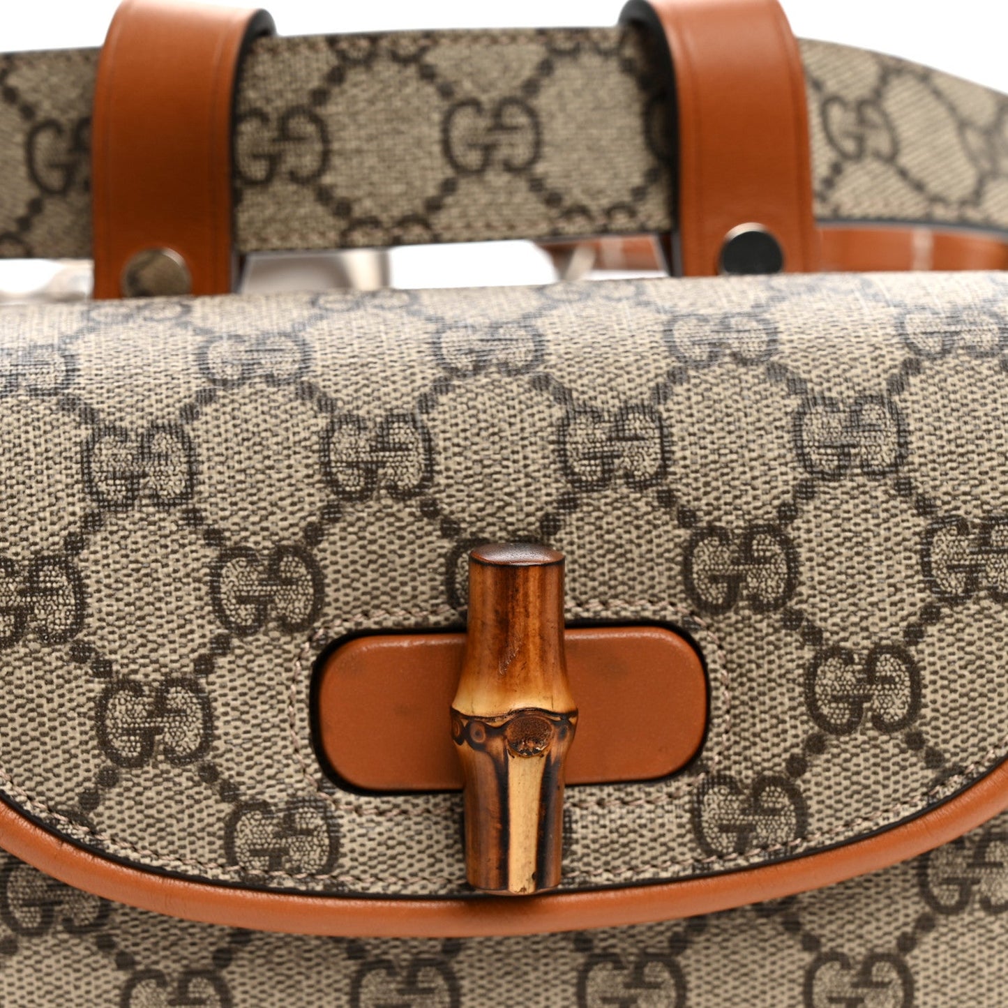 GG Supreme Monogram Web Bamboo Mini 1947 Belt Bag 80 32 Beige