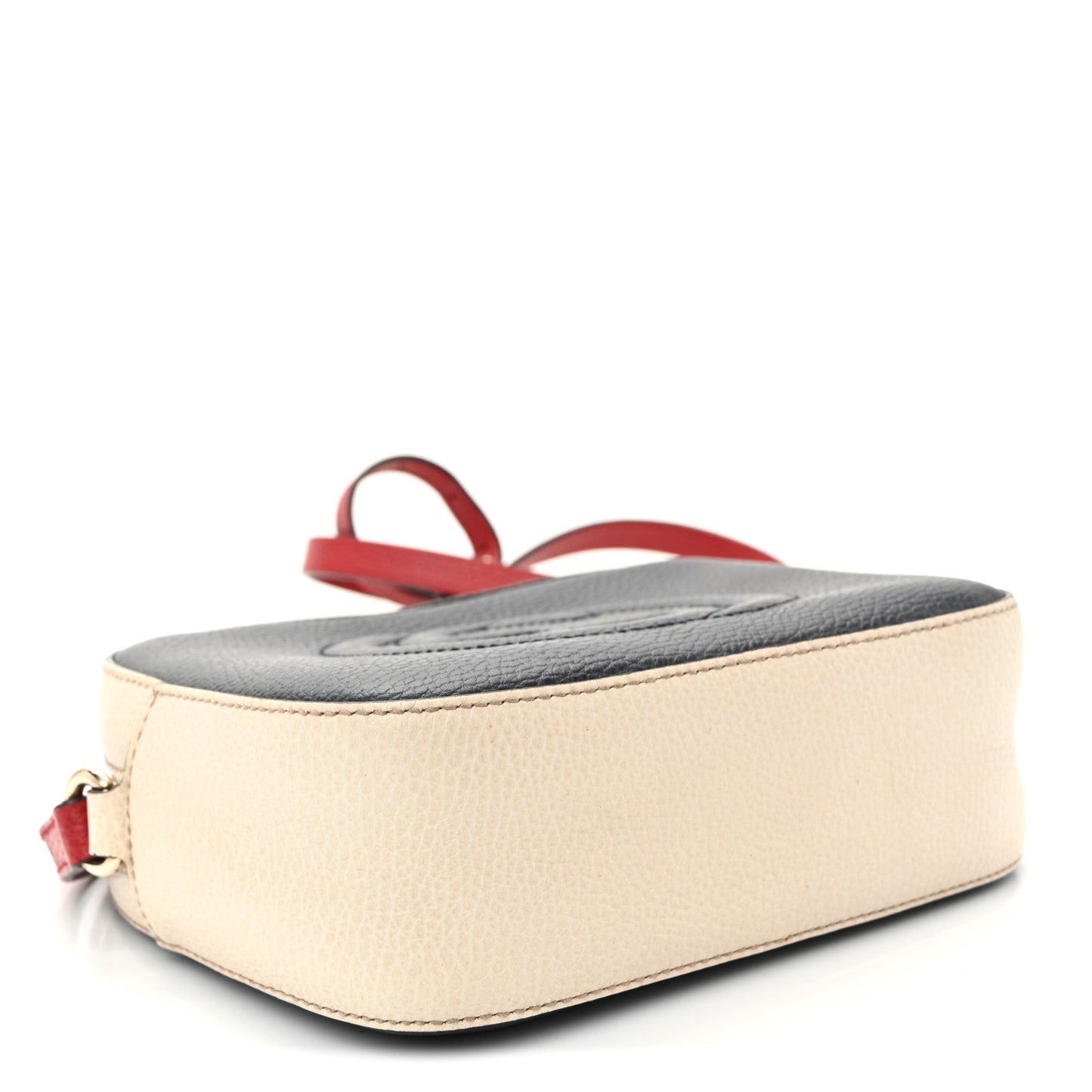 Dollar Calfskin Small Soho Disco Bag Blue Hibiscus Red Mystic White
