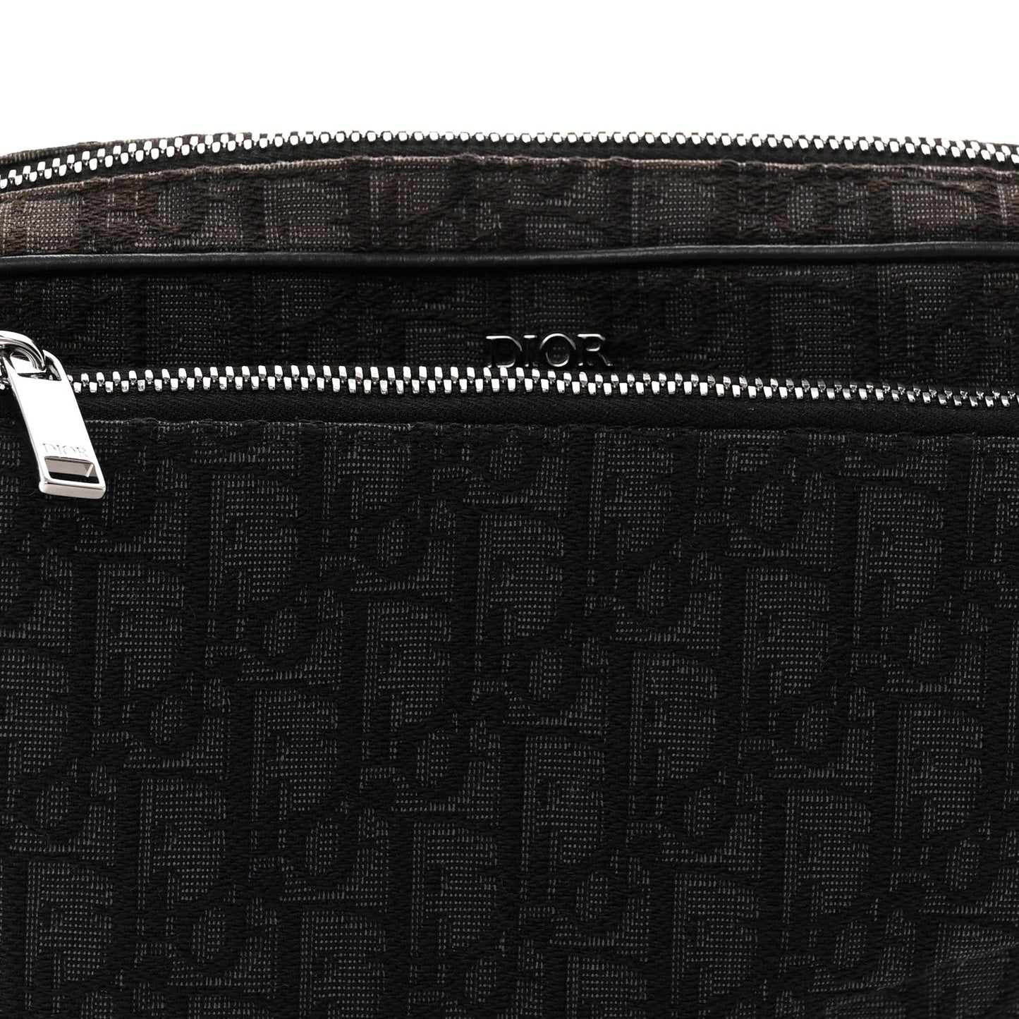 Oblique Saddle Triple Pouch Black