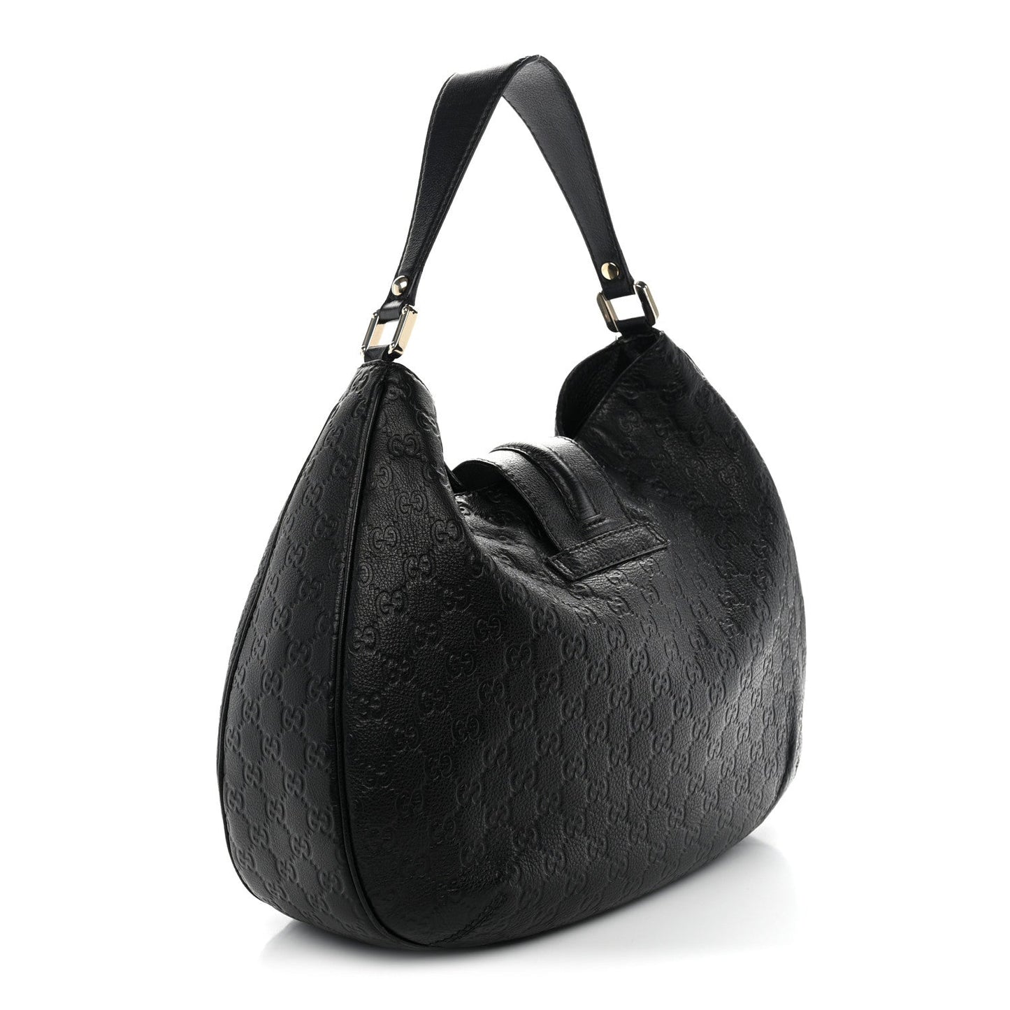 Guccissima Large New Ladies Web Hobo Black