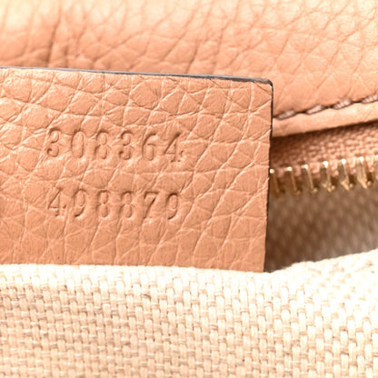 Pebbled Calfskin Small Soho Disco Bag Camelia