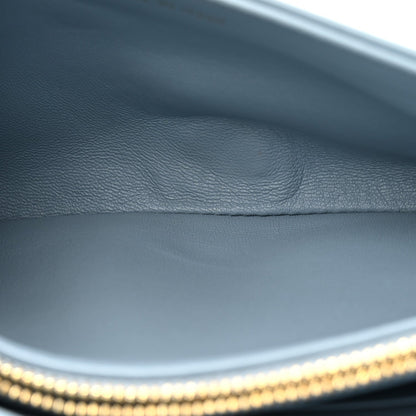 Lambskin Macrocannage Mini Dior Caro Bag Cloud Blue