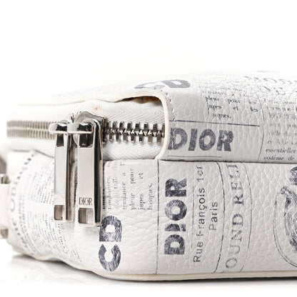 X DANIEL ARSHAM Grained Calfskin Newspaper Messenger White