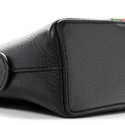 Calfskin GG Web Small Ophidia Dome Shoulder Bag Black