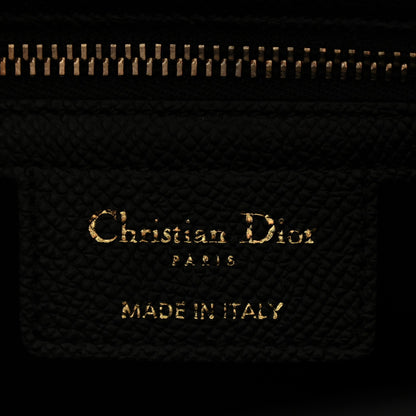 Grained Calfskin Saddle Bag With Strap Black