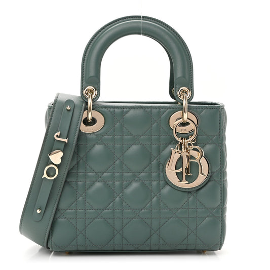 Lambskin Cannage Small My ABCDior Lady Dior Army Green