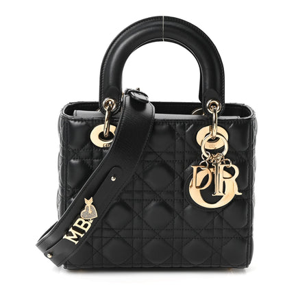 Lambskin Cannage Small My ABCDior Lady Dior Black