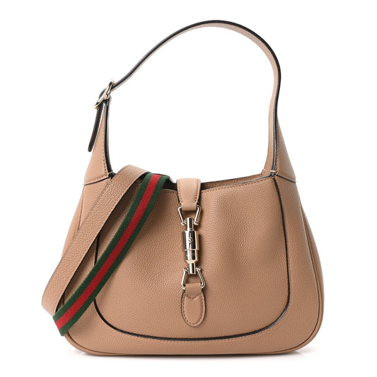 Grand Prix Calfskin Web Medium Jackie 1961 Hobo Natural Tan
