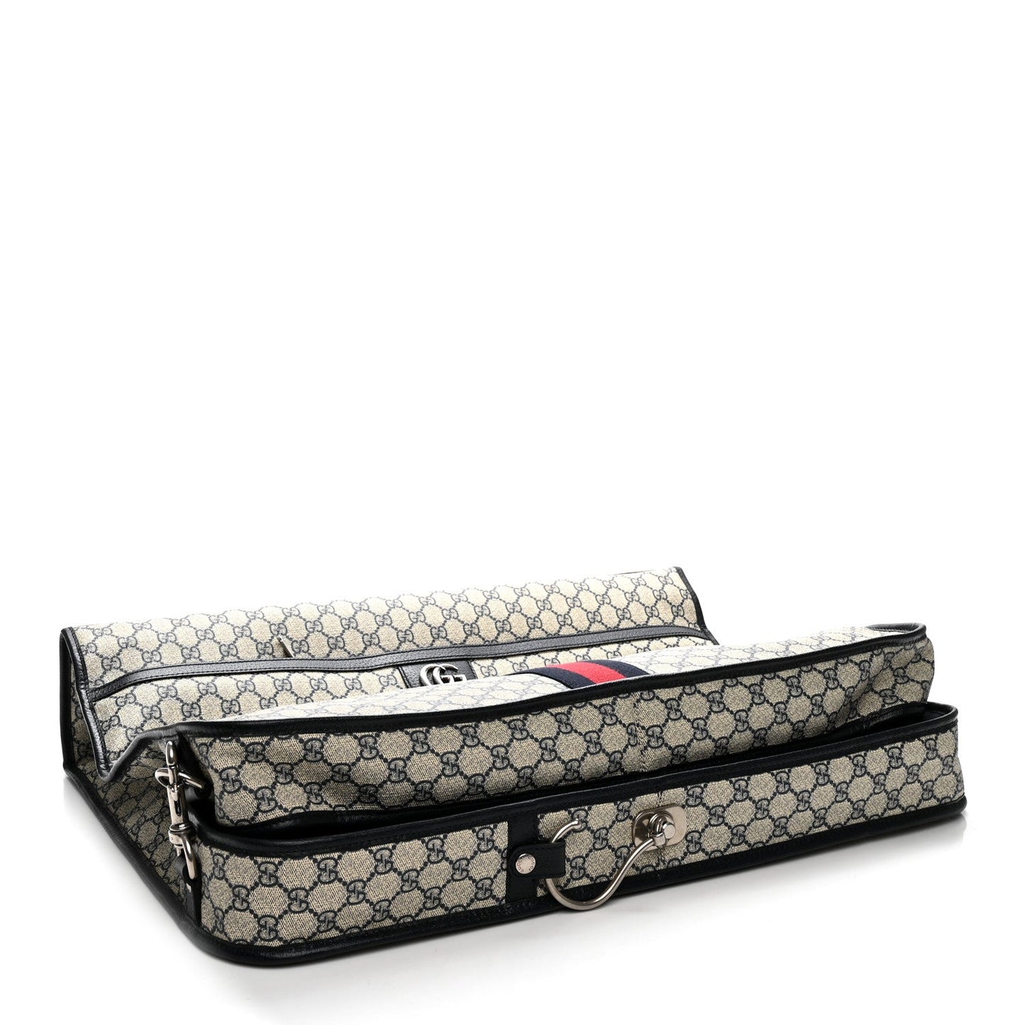 GG Supreme Monogram Web Savoy Garment Bag Beige Blue