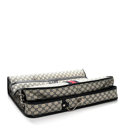 GG Supreme Monogram Web Savoy Garment Bag Beige Blue
