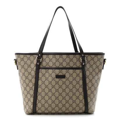 GG Supreme Monogram Medium Joy Tote Dark Brown