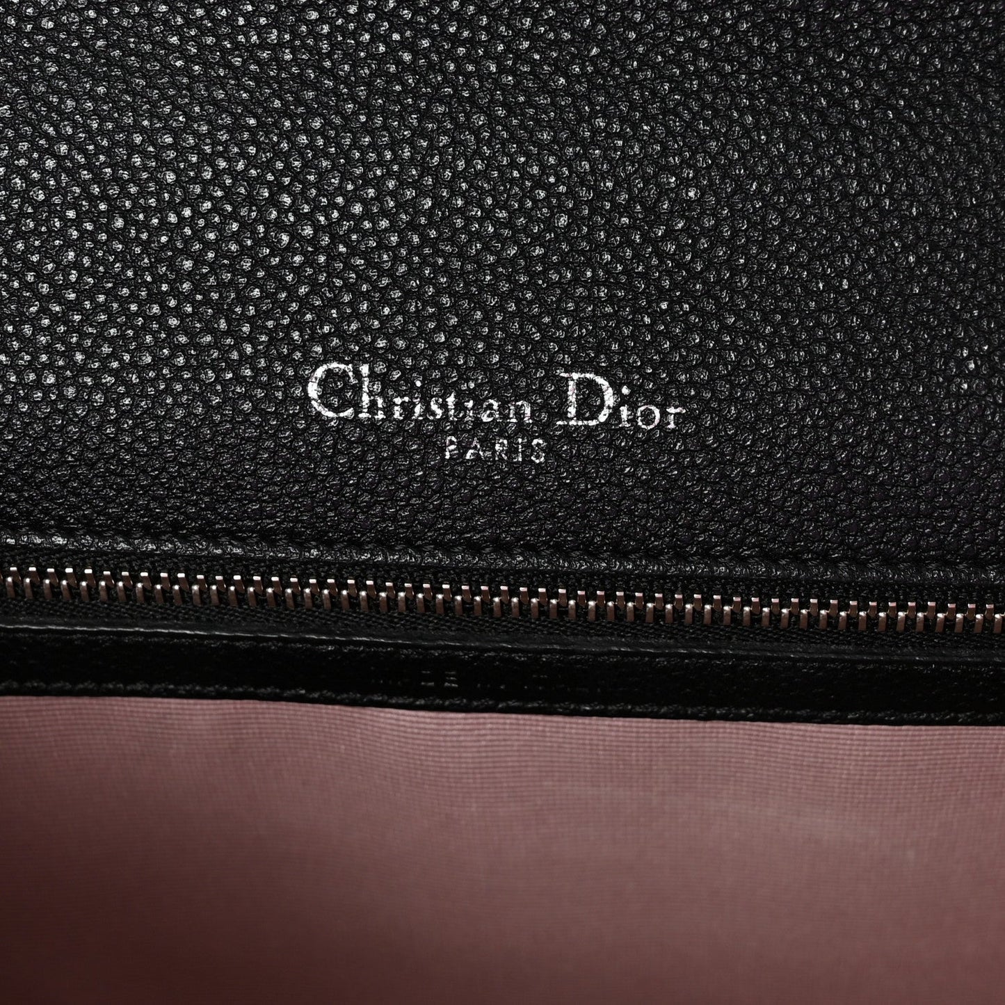 Grained Calfskin Medium Diorama Flap Bag Black