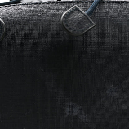 GG Supreme Monogram Textured Dollar Calfskin Medium Ophidia Double Buckle Backpack Blue Dark Blue Black