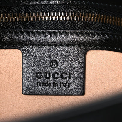 Calfskin Matelasse Small GG Marmont Shoulder Bag Black