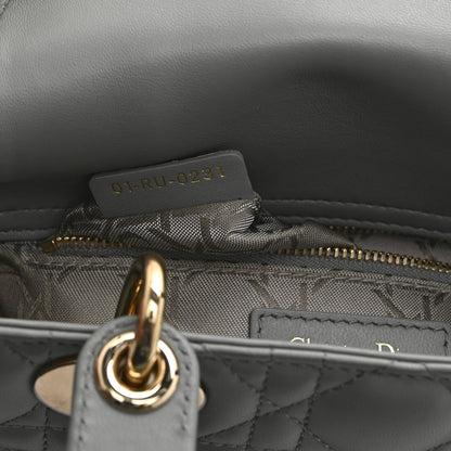Lambskin Cannage Small My ABCDior Lady Dior Grey
